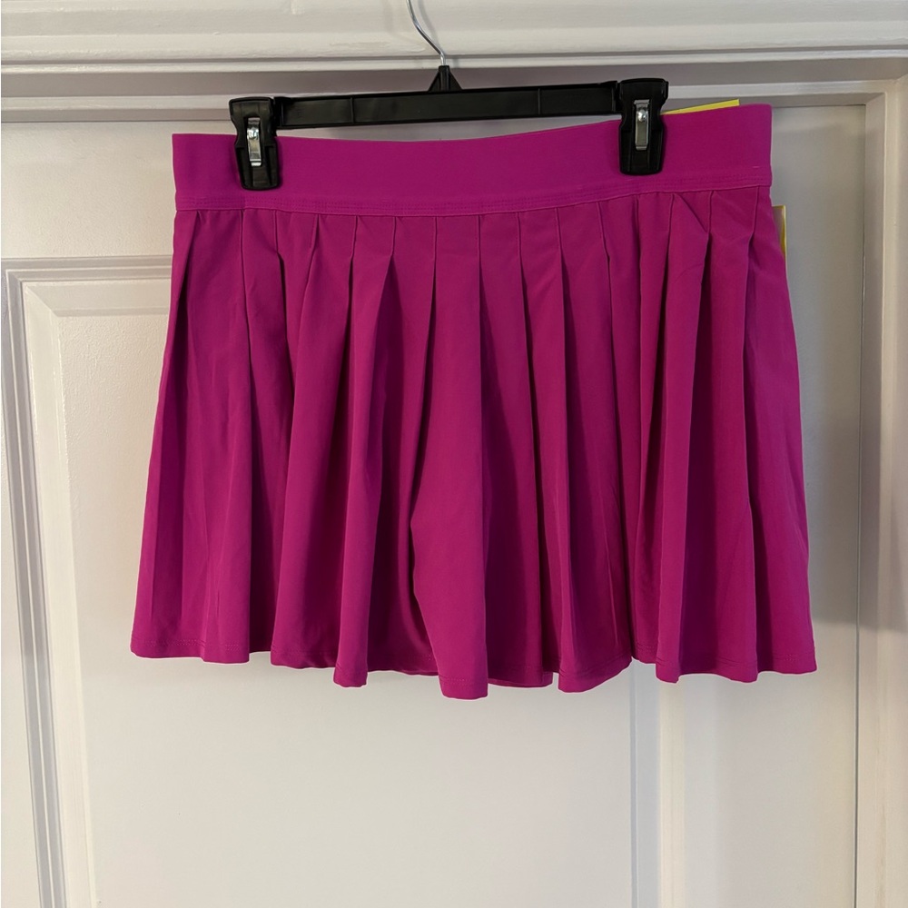 Women's Pink Pleated Tennis Skort